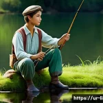 리니지M 낚시 시스템 사용법 - **Prompt 1: A New Angler's Serene Start**
"A young, determined character, gender-neutral, dresse...